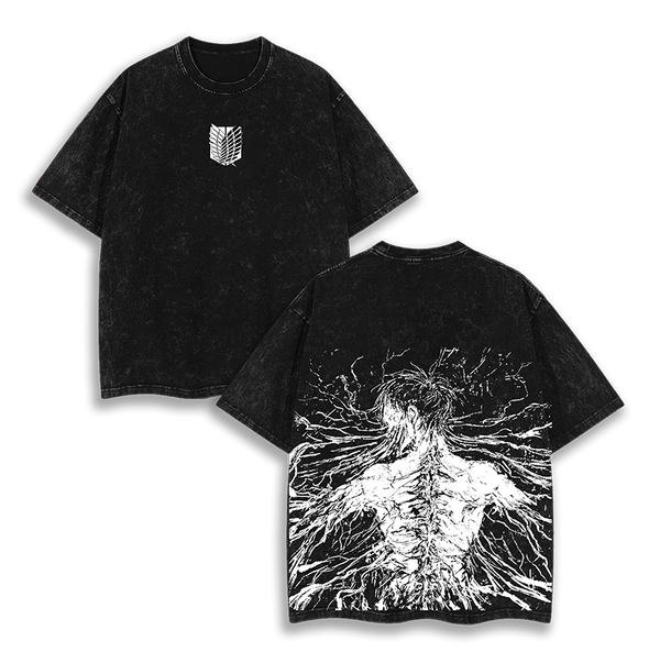 Eren Yeager retro Attack on Titan washed t-shirt