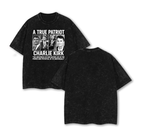 Charlie Kirk Memorial Washed T-Shirt