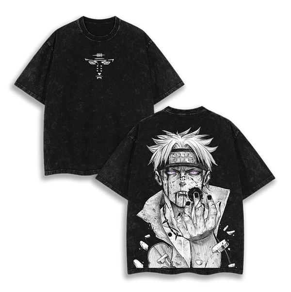 PAIN - Akatsuki  Naruto  Anime Washed T-Shirt