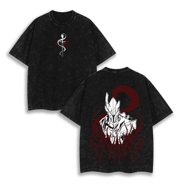 IGRIS Bloodred Sung Jin Woo - Solo Leveling Anime Washed T-Shirt
