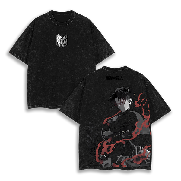 Levi Ackerman Attack on Titan Washed T-Shirt