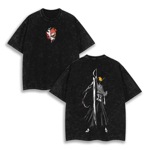Ichigo Kurosaki Bankai V2 Bleach Washed T-Shirt