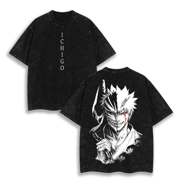 Kurosaki Ichigo in Hollow form Bleach Washed T-Shirt