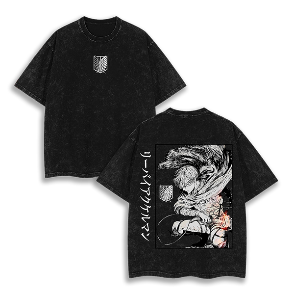 Levi Ackerman v2  Attack on Titan Washed T-Shirt
