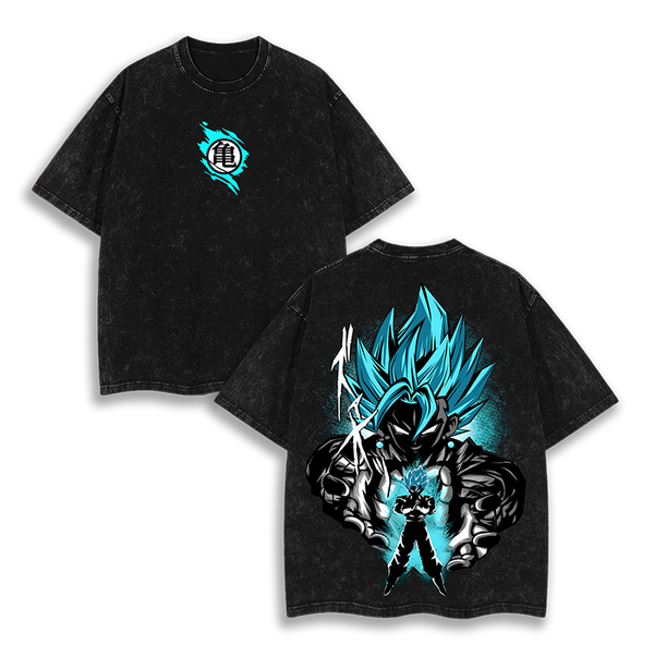 Vintage Limited VEGITO Blue Dragon Ball Washed T-Shirt