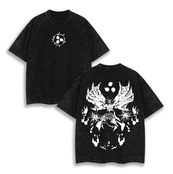 SASUKE Naruto  Anime Washed T-Shirt