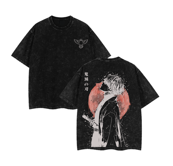 Zenitsu Agatsuma - Demon Slayer: Kimetsu No Yaiba Anime Washed T-Shirt